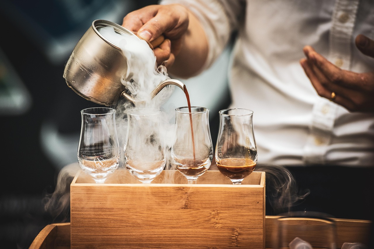 barista, coffee, pouring